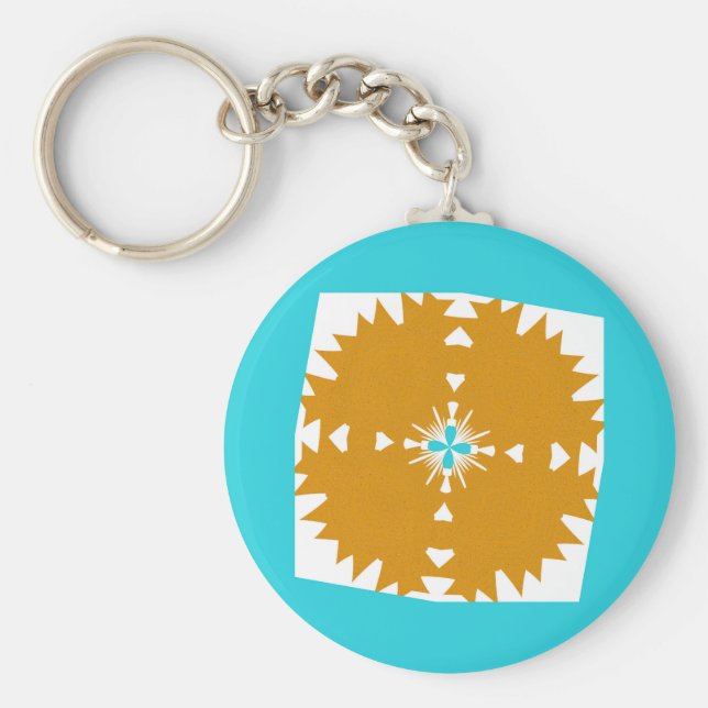 Southwestern Vibes Multi-Colour Pattern Key Ring (Front)