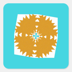 Southwestern Vibes Multi-Colour Pattern Square Sticker