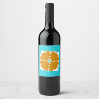 Southwestern Vibes Multi-Colour Pattern Wine Label