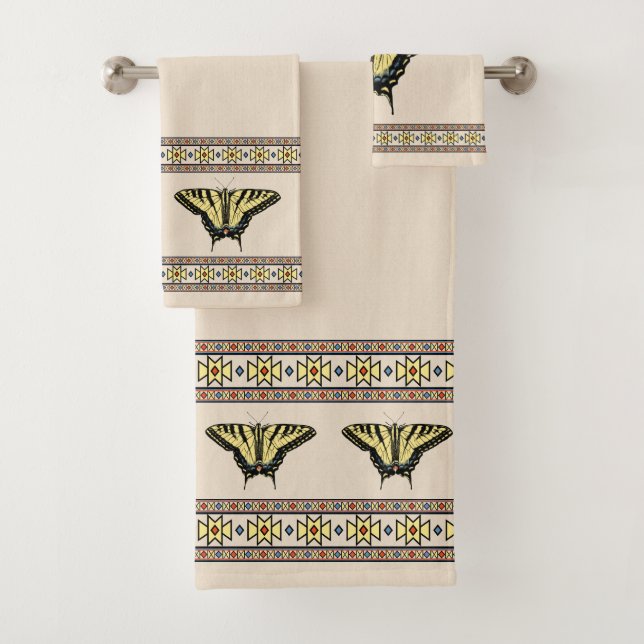 Southwestern Yellow Swallowtail Butterfly   Bath T Towel Set (Insitu)