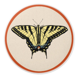 Southwestern Yellow Swallowtail Butterfly Ceramic Knob