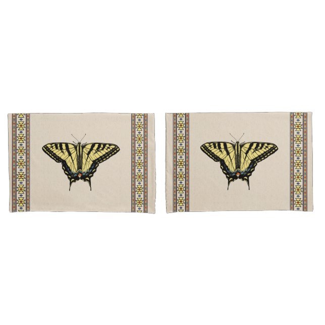 Southwestern Yellow Swallowtail Butterfly Pillowcase (Front-Set)
