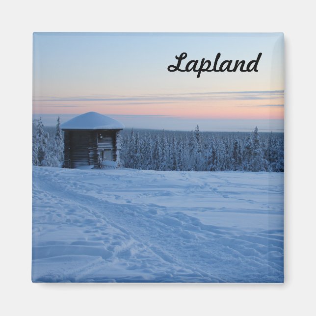 Souvenir Couché de soleil en Laponie Magnet (Front)