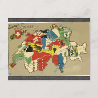 Souvenir De La Suisse, Vintage Postcard