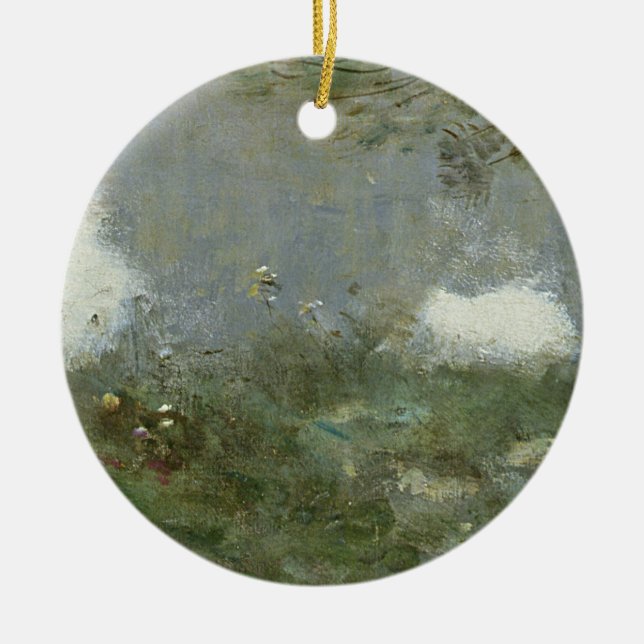 Souvenir de Mortefontaine, 1864 Ceramic Tree Decoration (Front)