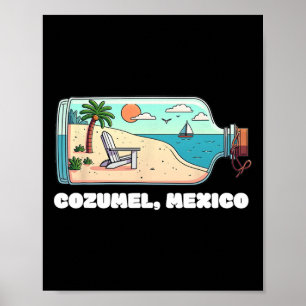 Souvenir From Cozumel Mexico Vacation Travel Men W Poster