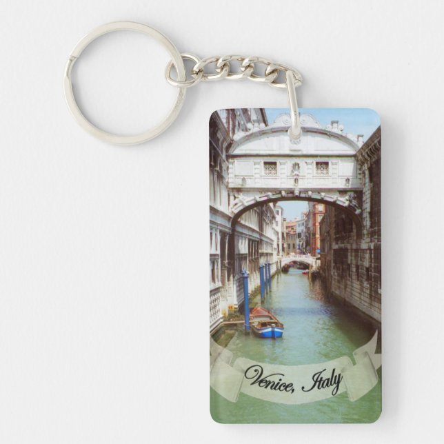 Souvenir from Venice Italy Bridge of Sighs Key Ring (Front)