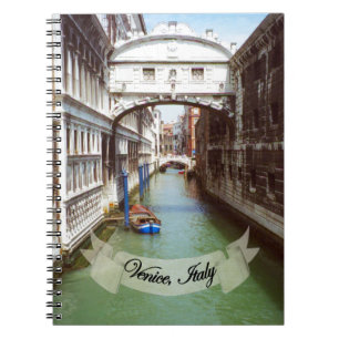 Souvenir from Venice Italy Bridge of Sighs Spiral Notebook