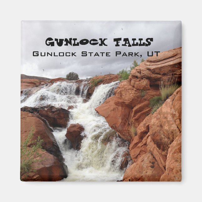 Souvenir Magnet—Gunlock Falls, Gunlock State Park Magnet (Front)