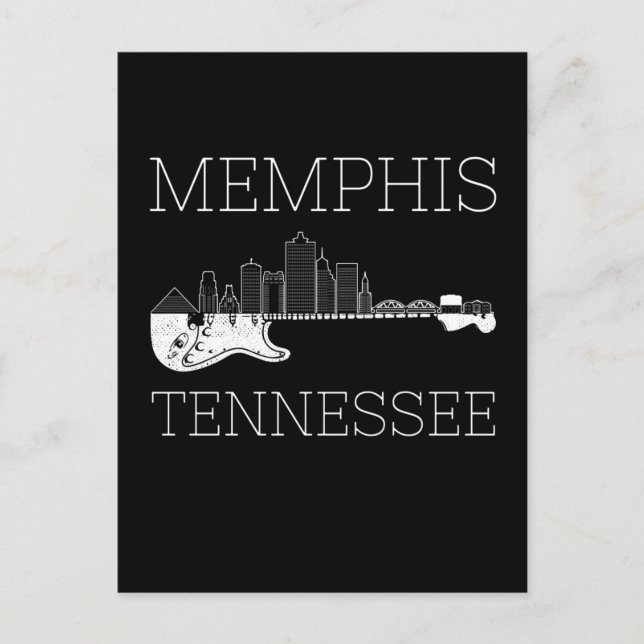 Souvenir Memphis Guitar Music Tennessee Memphis Postcard (Front)
