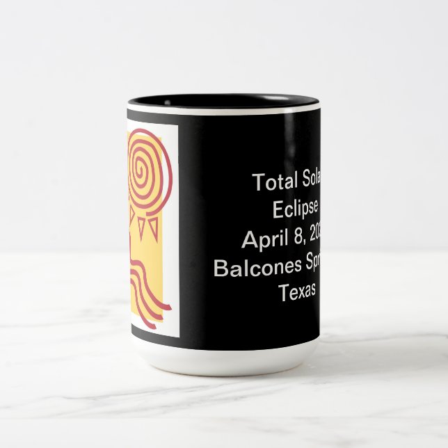 Souvenir mug with black exterior (Center)