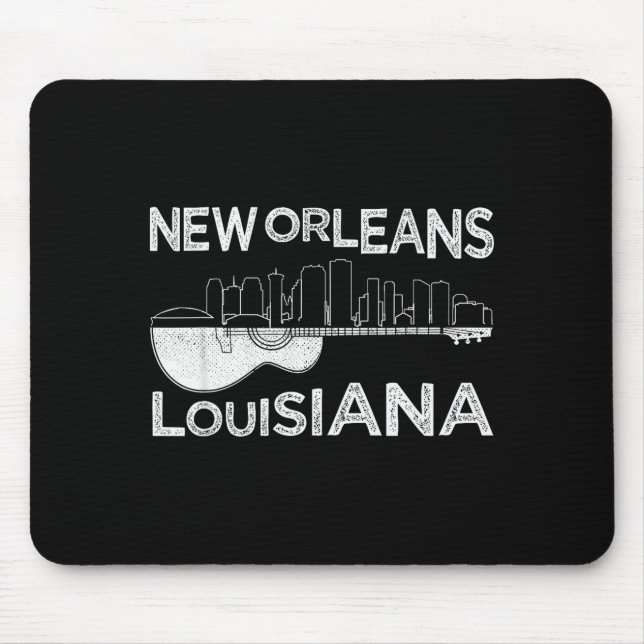Souvenir New Orleans Guitar Music Louisiana New Or Mouse Pad (Front)