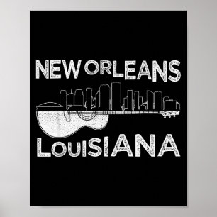 Souvenir New Orleans Guitar Music Louisiana New Or Poster