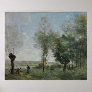 Souvenir of Coubron Jean-Baptiste-Camille Corot Poster