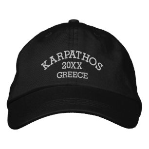 Souvenir of Karpathos Greece Embroidered Hat