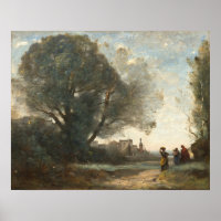 Souvenir of Terrace, Jean-Baptiste- Corot Fine Art