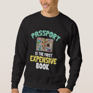 Souvernir Passport Stamps - Funny World Travel Bac Sweatshirt