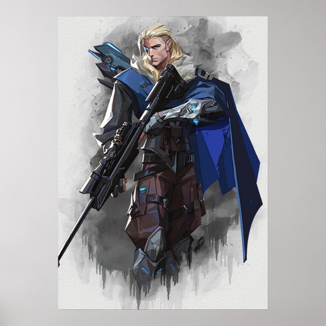 Sova valorant art poster (Front)