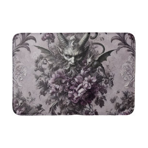 Sovereign of the Undead – Gothic Floral Bath Mat