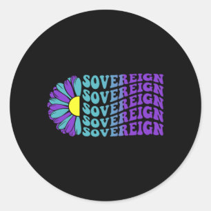 Sovereign Suicide Prevention Awareness Sunflower Classic Round Sticker
