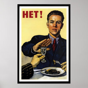 Soviet Anti-Alcohol Propaganda Poster – Kitchen