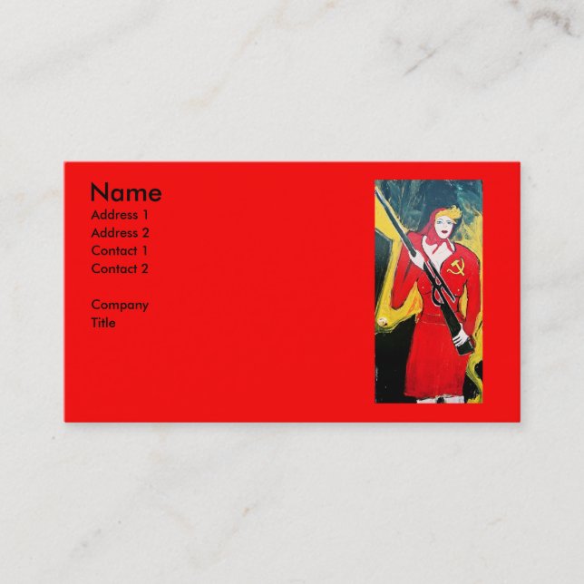 SOVIET DEFENSE BUSINESS CARD (Front)