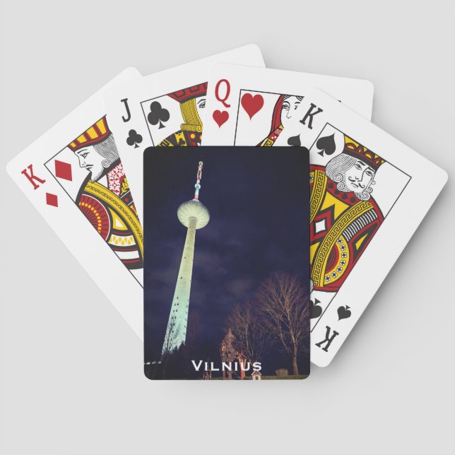 Soviet Era TV Tower - Vilnius, LT  Playing Cards (Back)