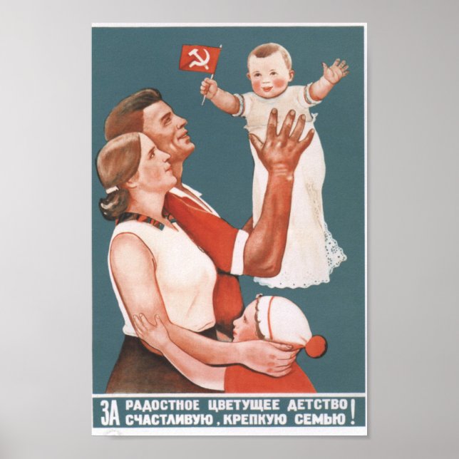 Soviet Family Propaganda Poster (Front)