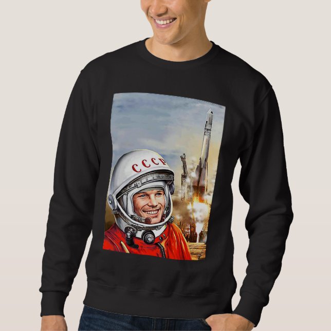 Soviet Gagarin Cosmonaut Space Program Vintage CCC Sweatshirt (Front)