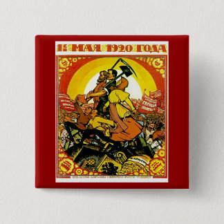 Soviet May Day 1920 Button