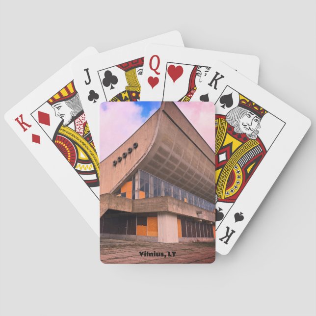 Soviet Modernist Architecture - Vilnius, Lithuania Playing Cards (Back)