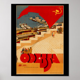 Soviet Odessa Ukraine Cccp Ussr Vintage Poster 