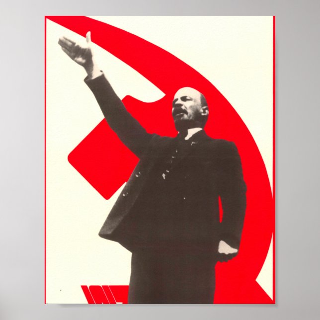 Soviet Propaganda Lenin Vintage Poster (Front)
