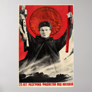 Soviet Propaganda Poster Battle of Moscow Victory