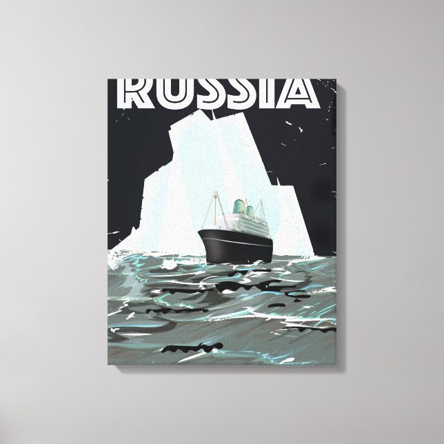 Soviet Russia Arctic Travel Poster Canvas Print (Front)