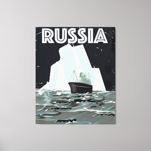 Soviet Russia Arctic Travel Poster Canvas Print (Front)
