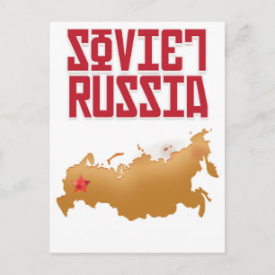 Soviet Russia Vintage Travel Poster Postcard