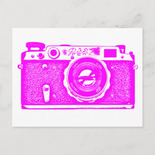 Soviet Russian Camera - Magenta Postcard