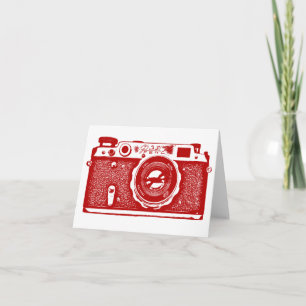 Soviet Russian Camera - Ruby Red Card