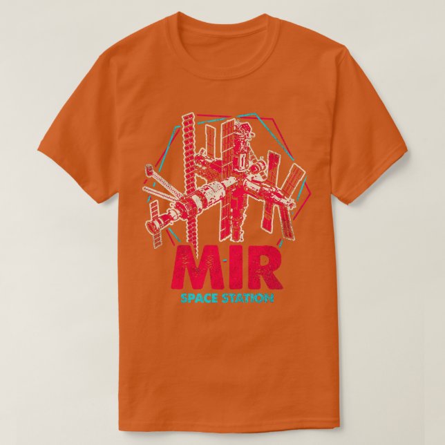 Soviet Space Station Mir 12 T-Shirt (Design Front)