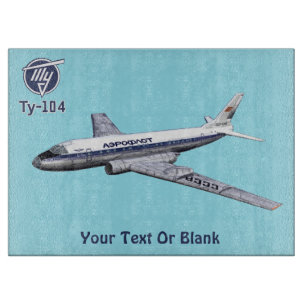 Soviet Tupolev (Туполев) Tu-104 Airliner Cutting Board