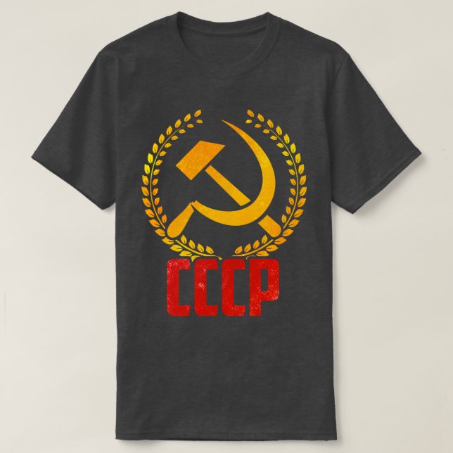 Soviet Union CCCP USSR Communism Hammer Sickle T-Shirt (Design Front)