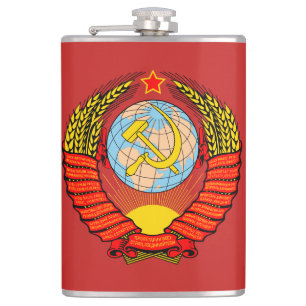 Soviet Union Coat of arms USSR Hip Flask
