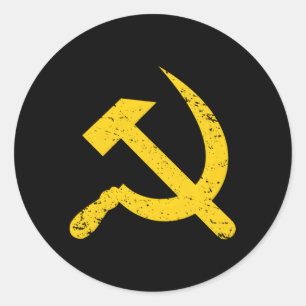 Soviet Union Communist Flag Hammer And Sickle Classic Round Sticker