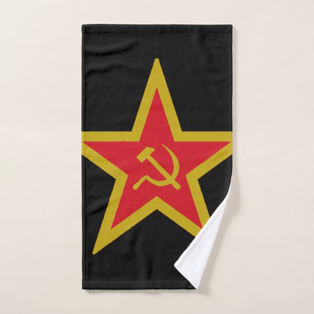 Soviet Union Communist Star Flag Hand Towel (Hand Towel)