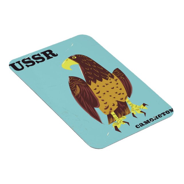 Soviet Union Eagle vintage travel poster Magnet (Right Side)