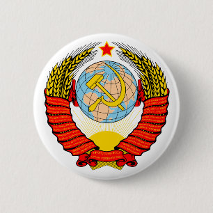 Soviet Union Emblem with CCCP 6 Cm Round Badge