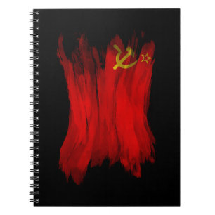 Soviet Union flag brush stroke, national flag Notebook