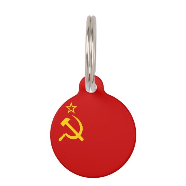 Soviet Union Flag Pet Tag (Back)
