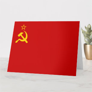 Soviet Union Flag, USSR, CCCP, Communism, Lenin Card